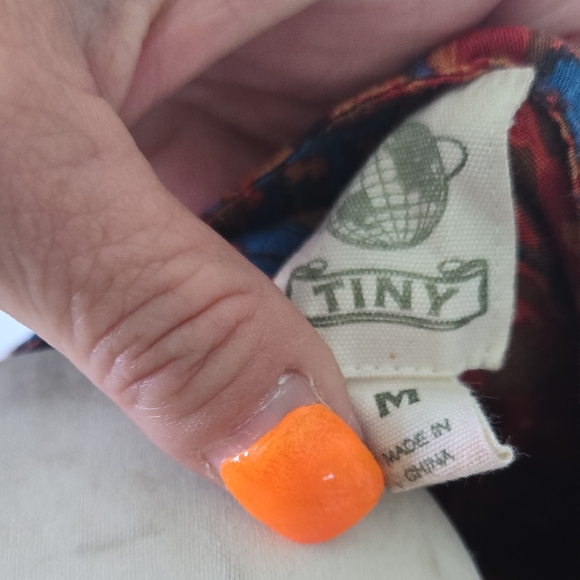 🧡✨‎ Tiny Anthropologie Boho Red Printed Tunic Dress — Size M ✨🧡 AA47 - Picture 2 of 10